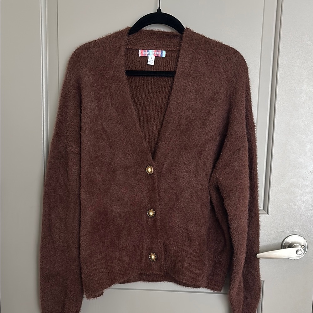 Urban Outfitters Brown Fuzzy Sweater